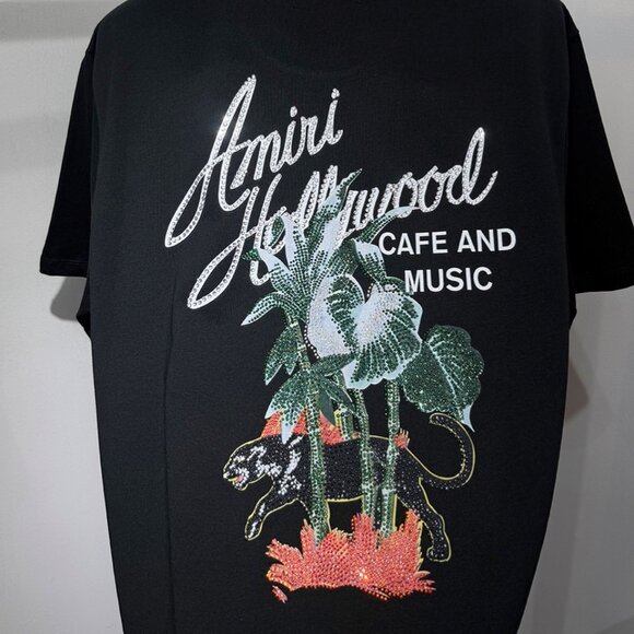 Amiri Men's Black Hollywood Graphic Tee - Picture 8 of 8